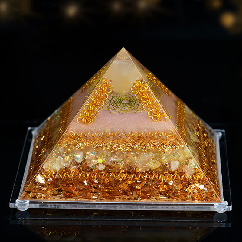 Pyramide d'orgone en pierre naturelle Olivenorma 8*12cm