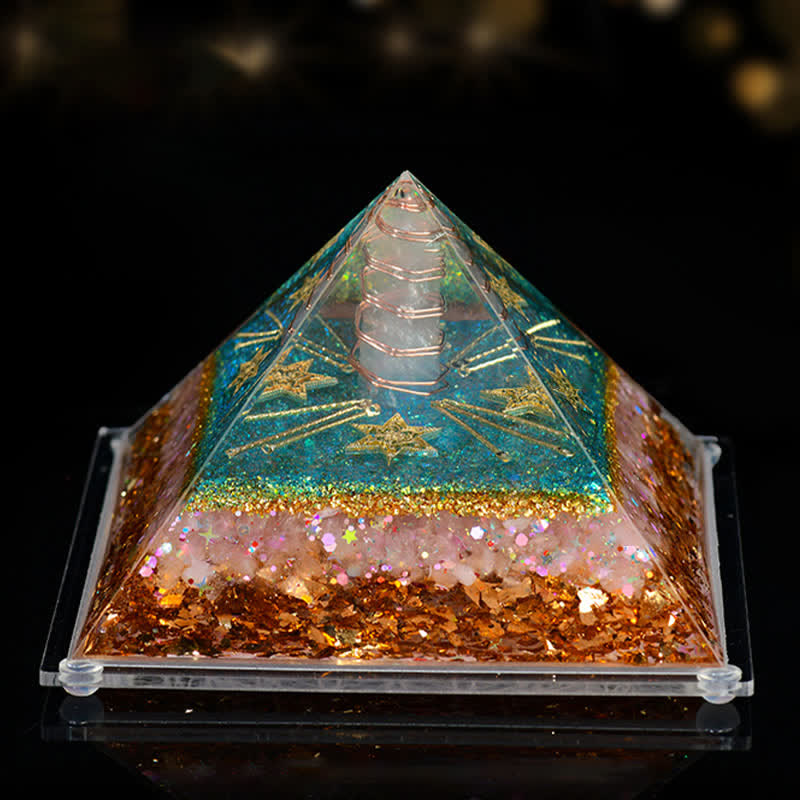 Pyramide d'orgone en pierre naturelle Olivenorma 8*12cm