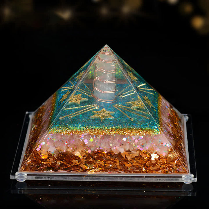 Pyramide d'orgone en pierre naturelle Olivenorma 8*12cm