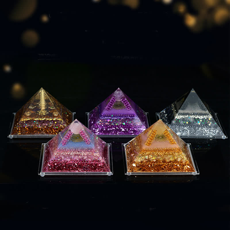 Pyramide d'orgone en pierre naturelle Olivenorma 8*12cm