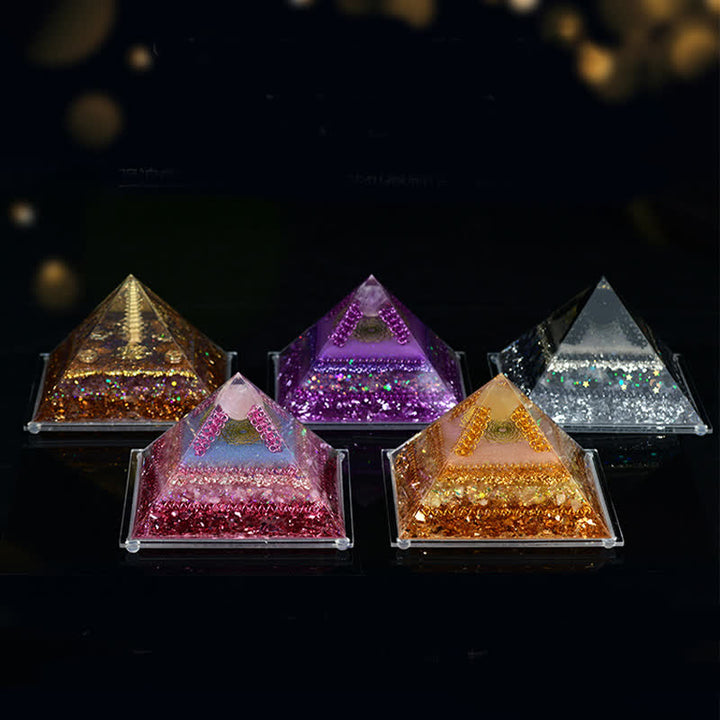 Pyramide d'orgone en pierre naturelle Olivenorma 8*12cm