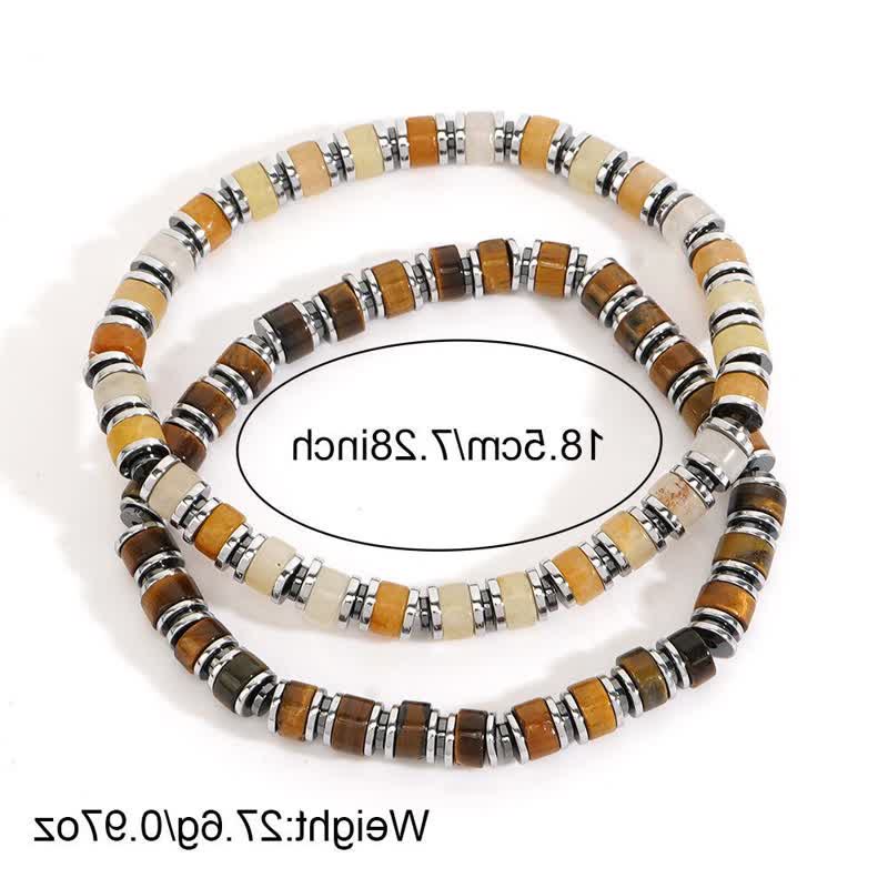 Ensemble de bracelets en perles de pierre de soleil en hématite et œil de tigre Olivenorma