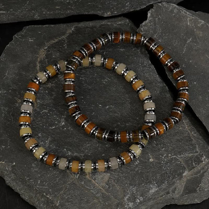 Ensemble de bracelets en perles de pierre de soleil en hématite et œil de tigre Olivenorma