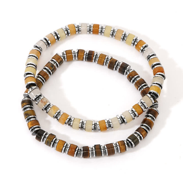 Ensemble de bracelets en perles de pierre de soleil en hématite et œil de tigre Olivenorma