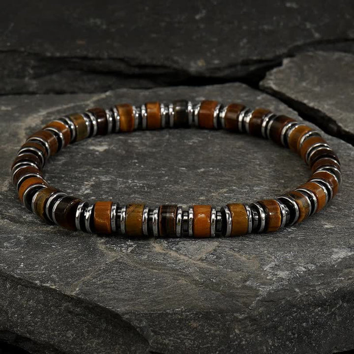 Ensemble de bracelets en perles de pierre de soleil en hématite et œil de tigre Olivenorma