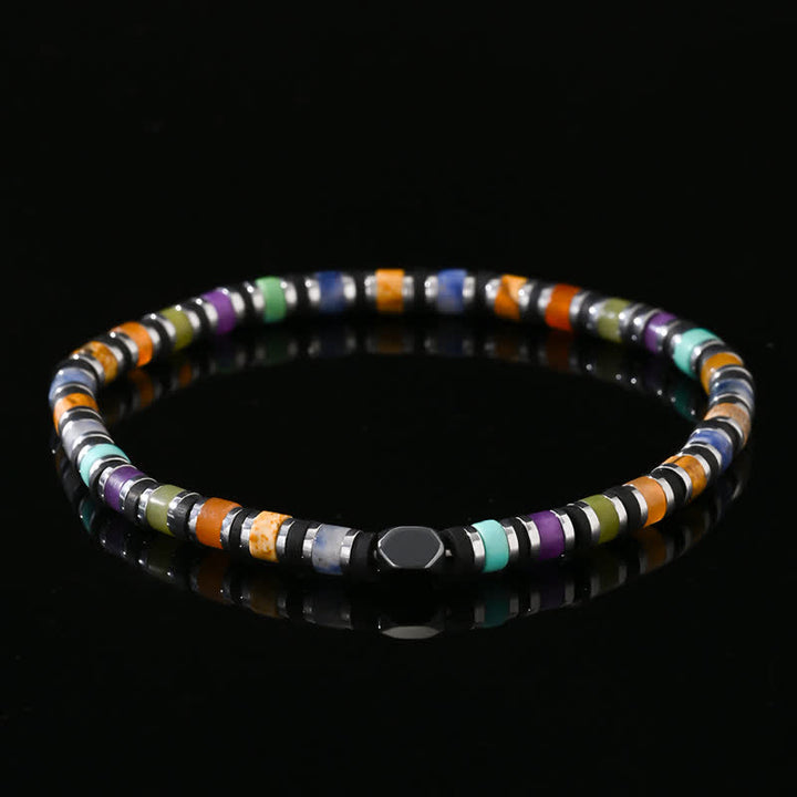 Bracelet de perles en rouleaux de cristaux naturels de couleur Olivenorma