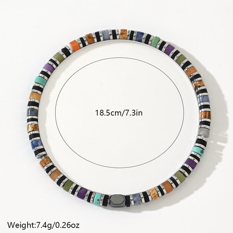 Bracelet de perles en rouleaux de cristaux naturels de couleur Olivenorma