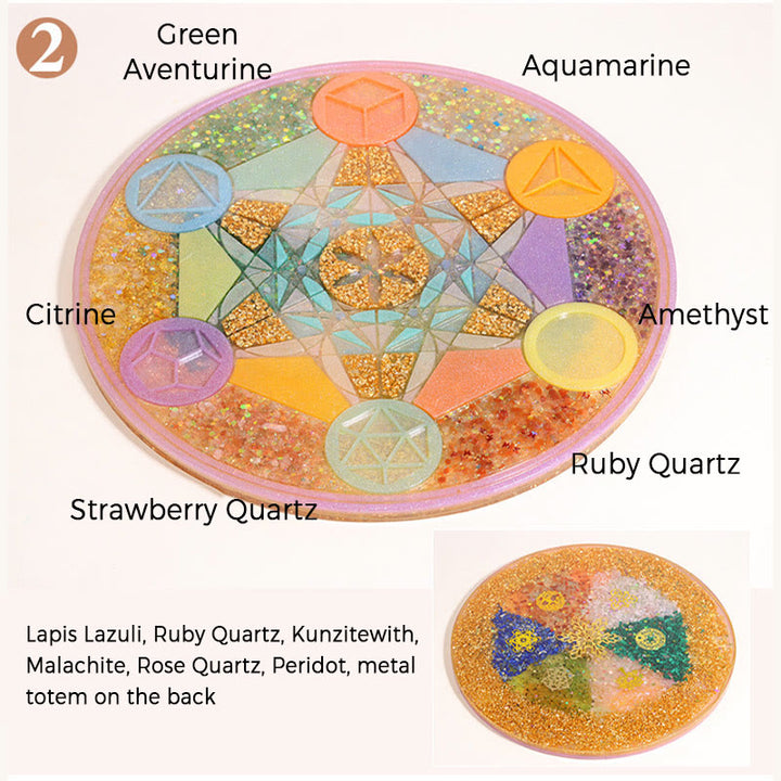 Gamme de cristaux de base de pyramides d'orgone de chakra en cristal naturel Olivenorma