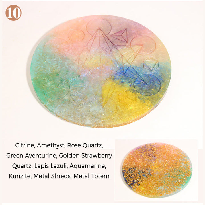 Gamme de cristaux de base de pyramides d'orgone de chakra en cristal naturel Olivenorma