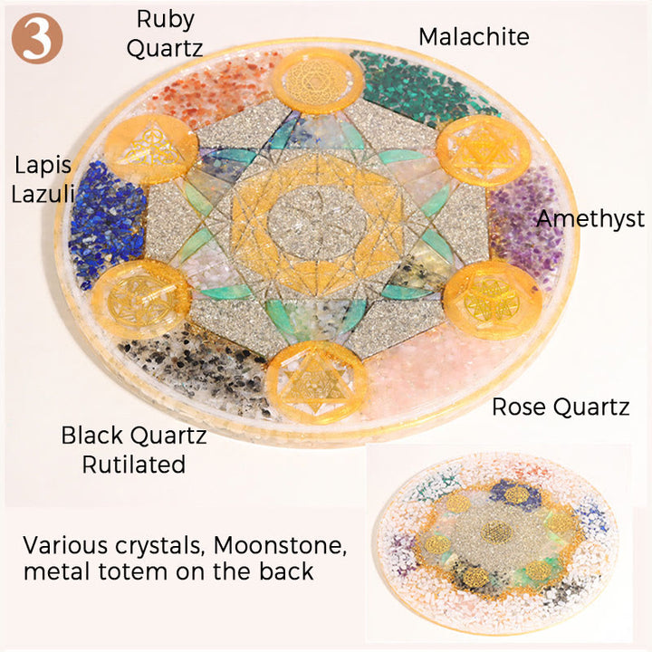 Gamme de cristaux de base de pyramides d'orgone de chakra en cristal naturel Olivenorma
