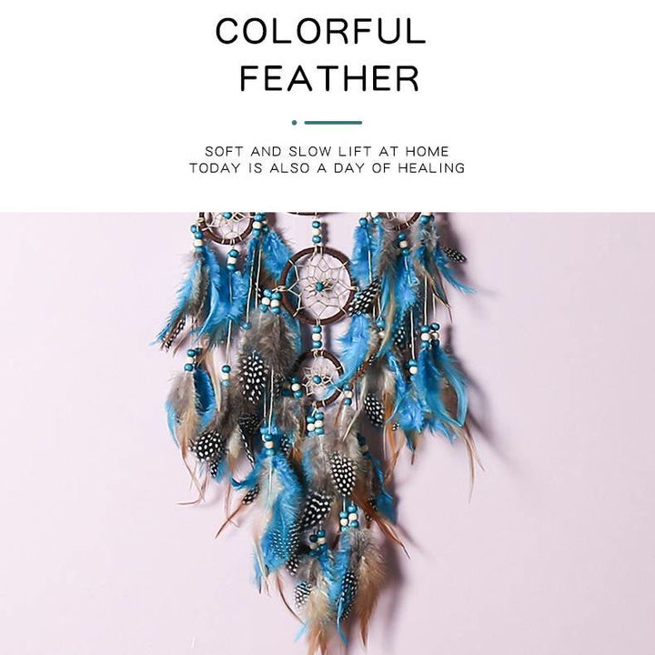 Olivenorma Boho Moon Dreamcatcher 5 anneaux attrape-rêves turquoise