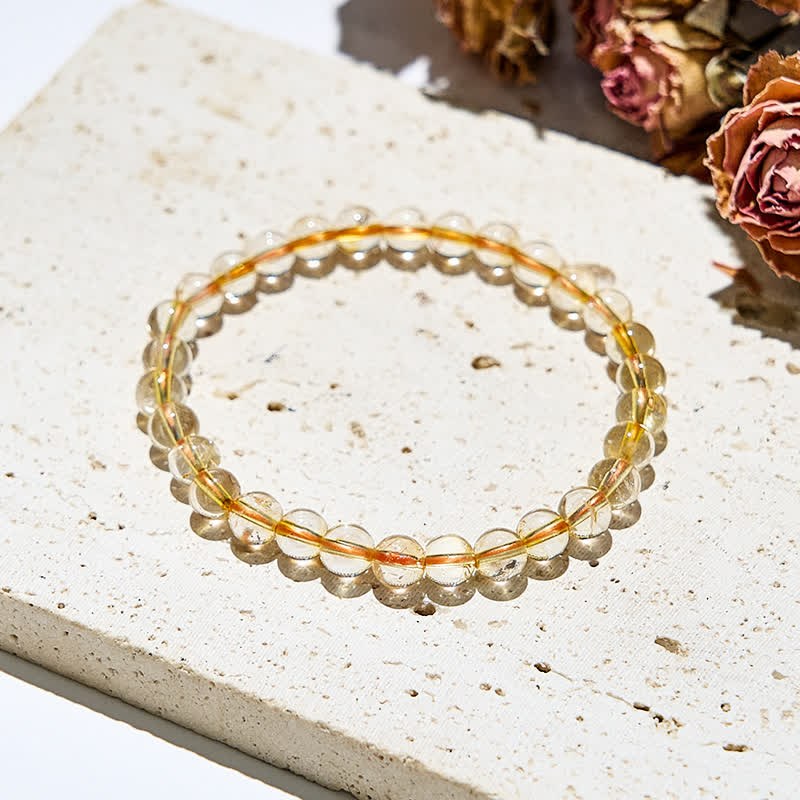 Bracelet Olivenorma en perles de citrine naturelle 6/10 mm
