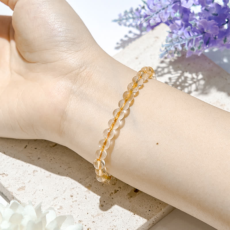 Bracelet Olivenorma en perles de citrine naturelle 6/10 mm