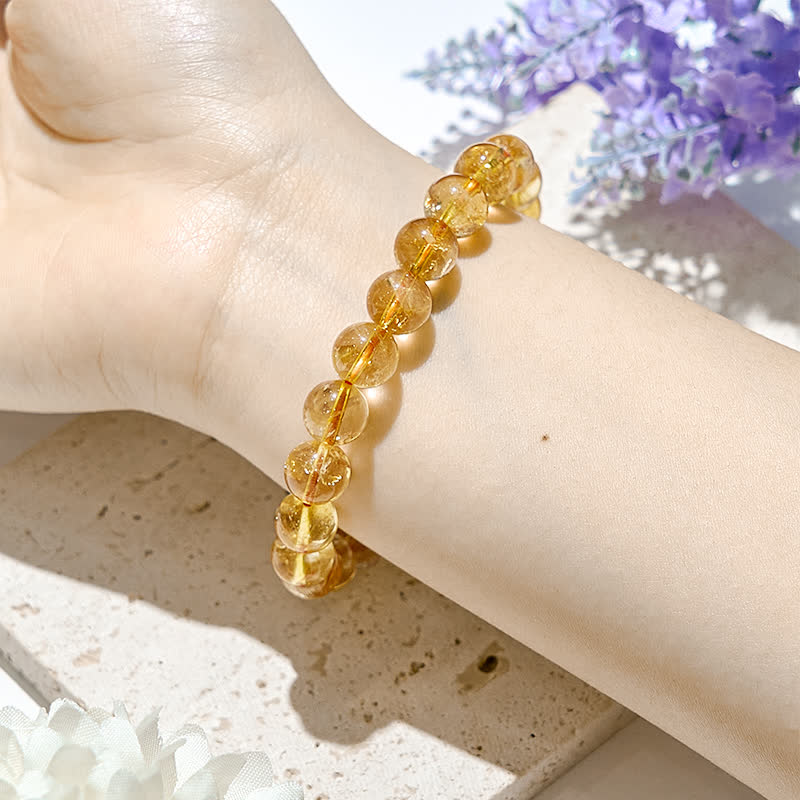 Bracelet Olivenorma en perles de citrine naturelle 6/10 mm