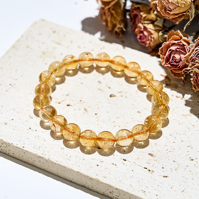 Bracelet Olivenorma en perles de citrine naturelle 6/10 mm