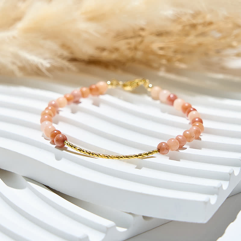 Bracelet Olivenorma en perles de rhodochrosite naturelle de 2 mm