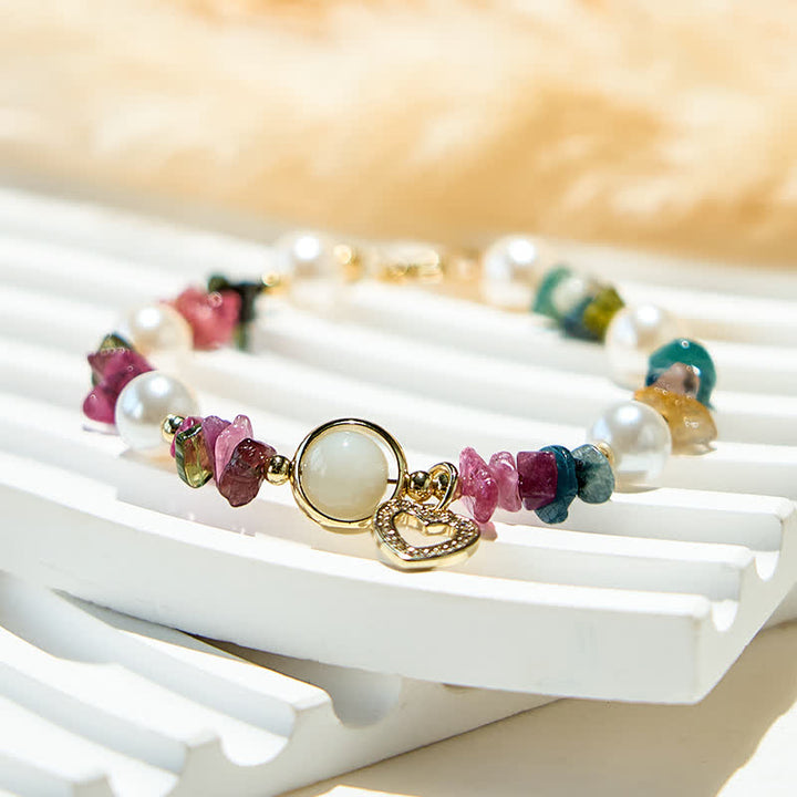 Bracelet de perles de tourmaline naturelle Olivenorma