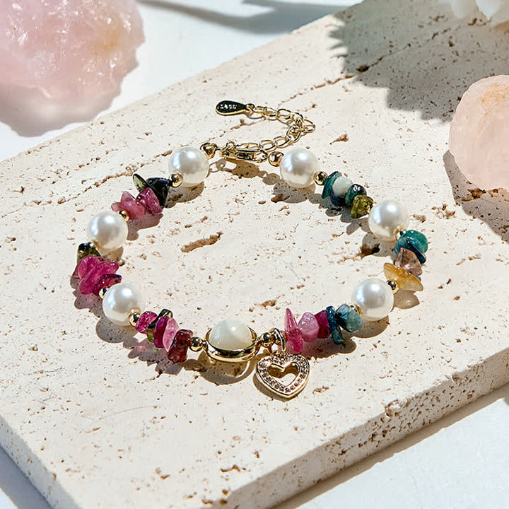 Bracelet de perles de tourmaline naturelle Olivenorma