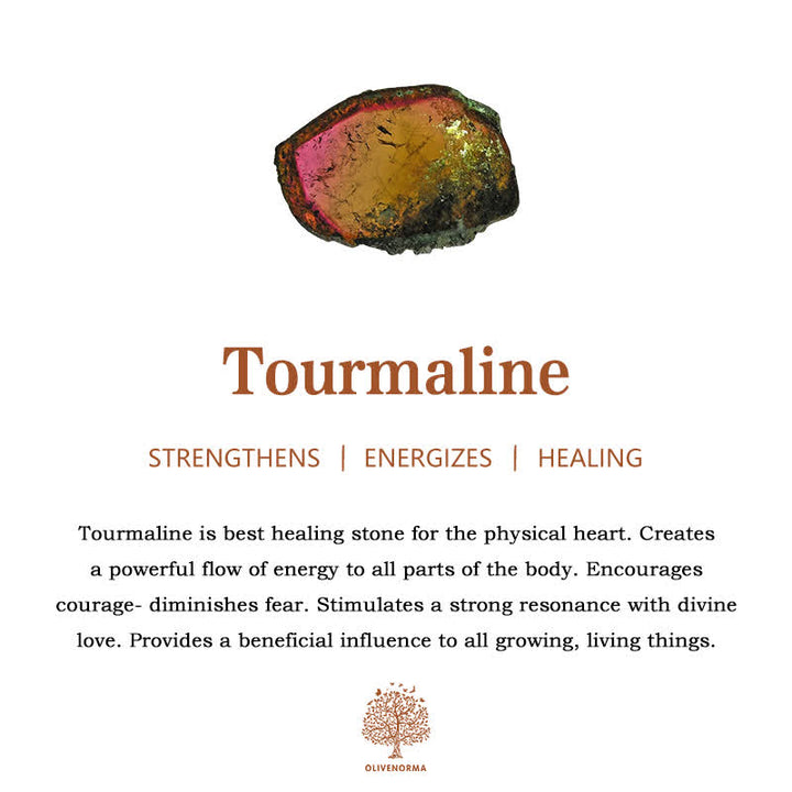 Bracelet de perles de tourmaline naturelle Olivenorma