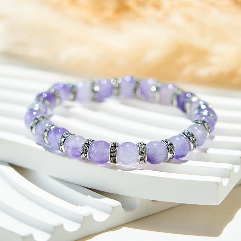 Bracelet en perles de lépidolite naturelle Olivenorma