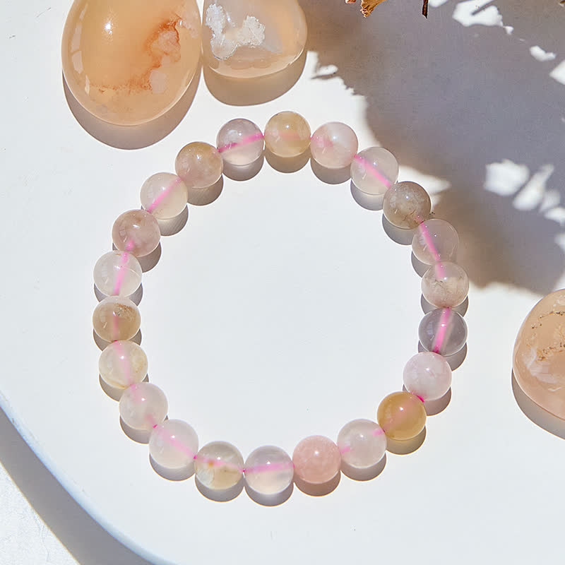 Bracelet en perles d'agate de cerisier naturel Olivenorma