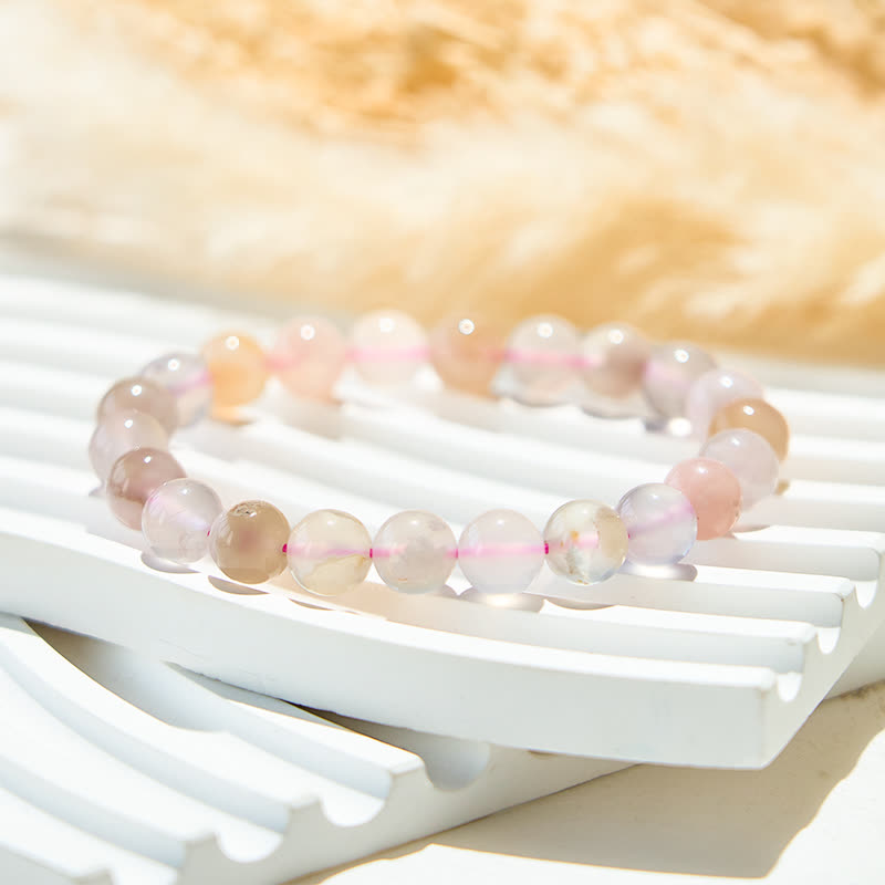 Bracelet en perles d'agate de cerisier naturel Olivenorma