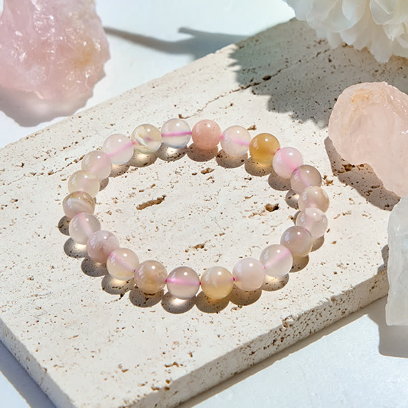 Bracelet en perles d'agate de cerisier naturel Olivenorma