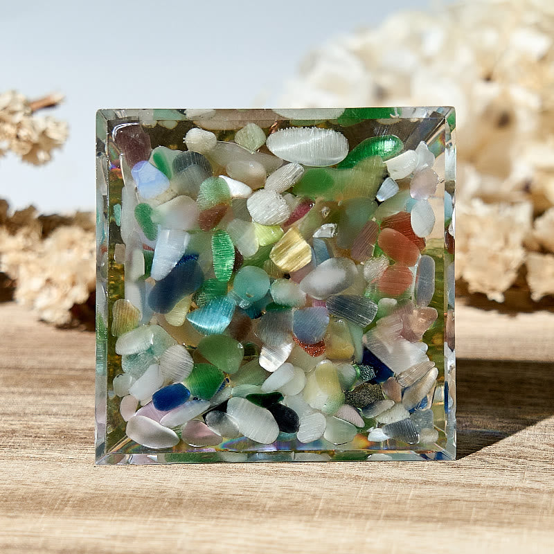 Pyramide d'orgone en cristal de guérison péridot arbre de vie Olivenorma