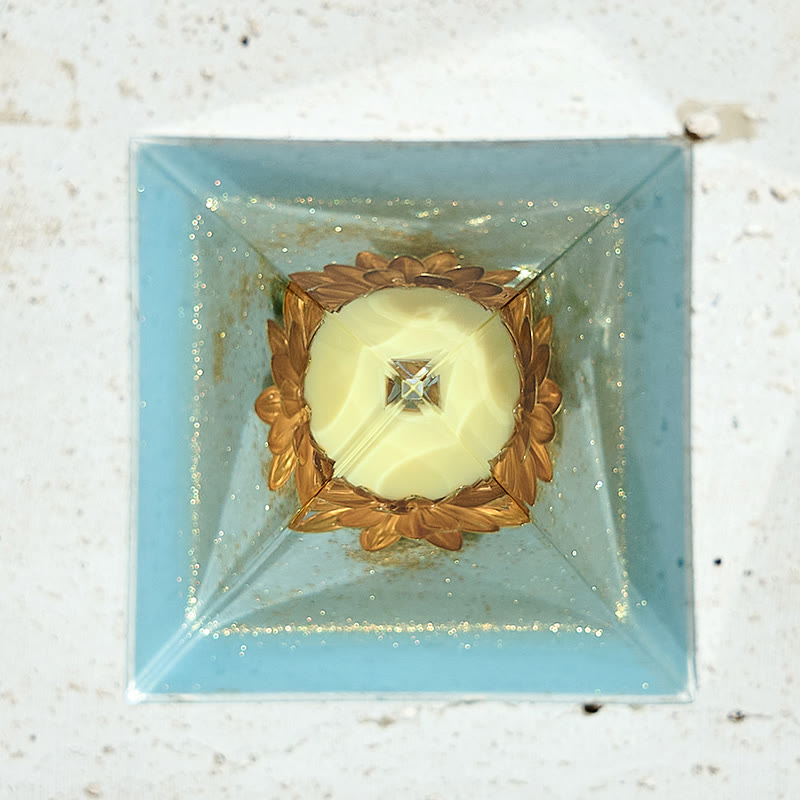 Tour d'énergie de lotus en jade jaune Olivenorma Pyramide orgone
