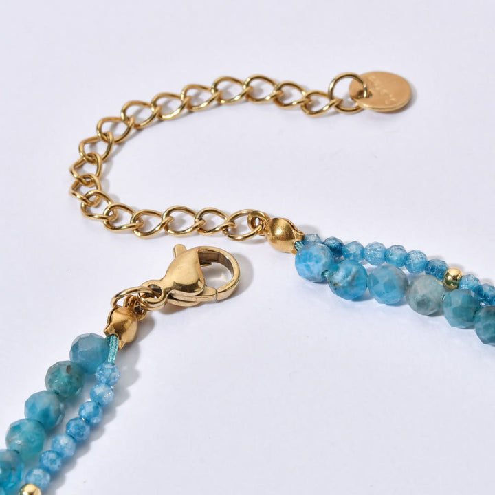 Collier ras du cou en cristal et pierres précieuses à facettes Olivenorma Boho