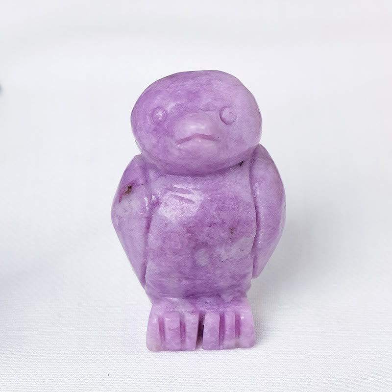 Décoration de pingouin en pierre brute gravée Olivenorma