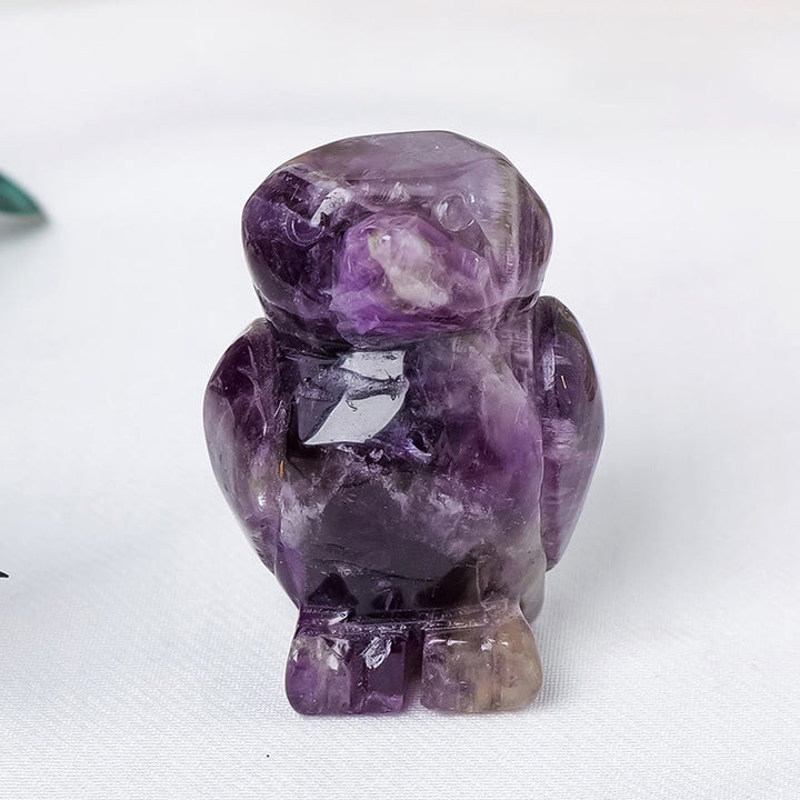 Décoration de pingouin en pierre brute gravée Olivenorma