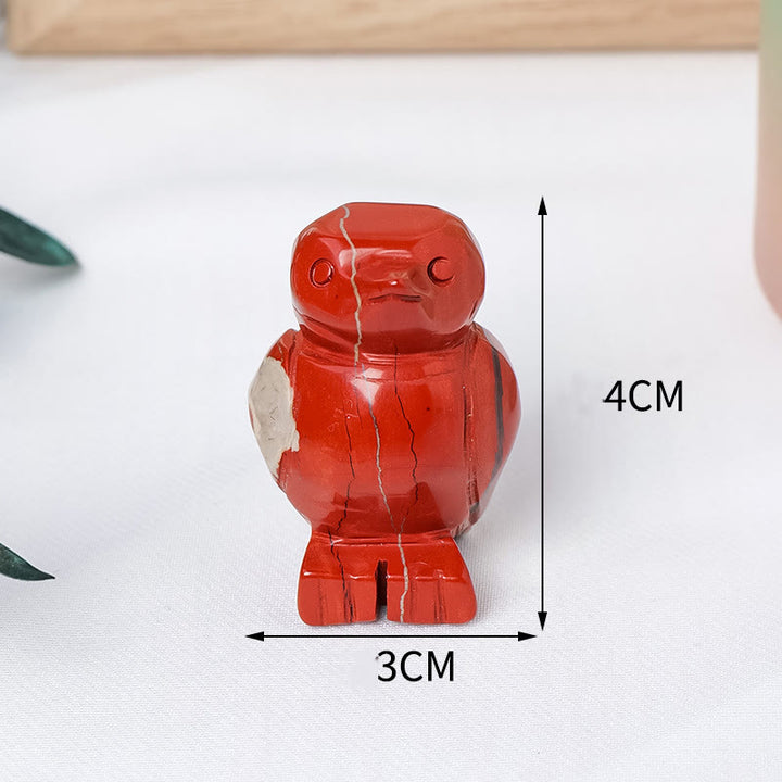 Décoration de pingouin en pierre brute gravée Olivenorma