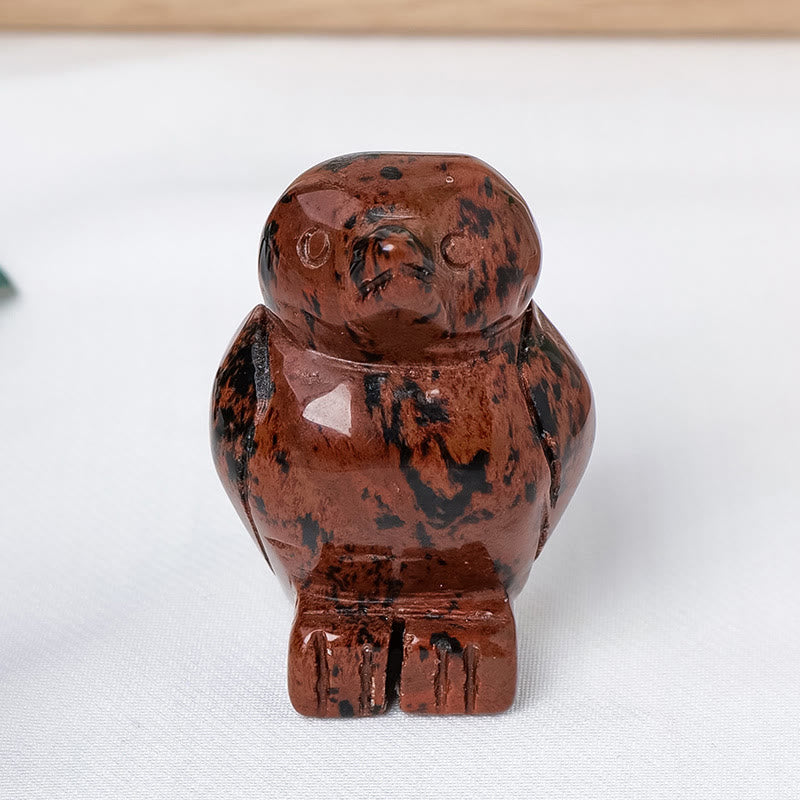 Décoration de pingouin en pierre brute gravée Olivenorma