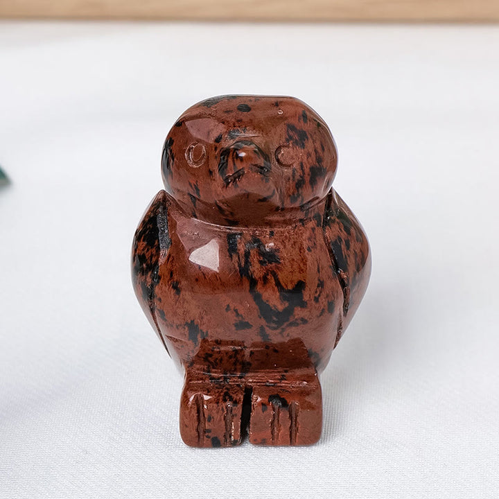 Décoration de pingouin en pierre brute gravée Olivenorma