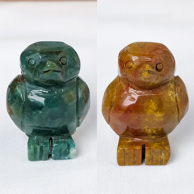 Décoration de pingouin en pierre brute gravée Olivenorma