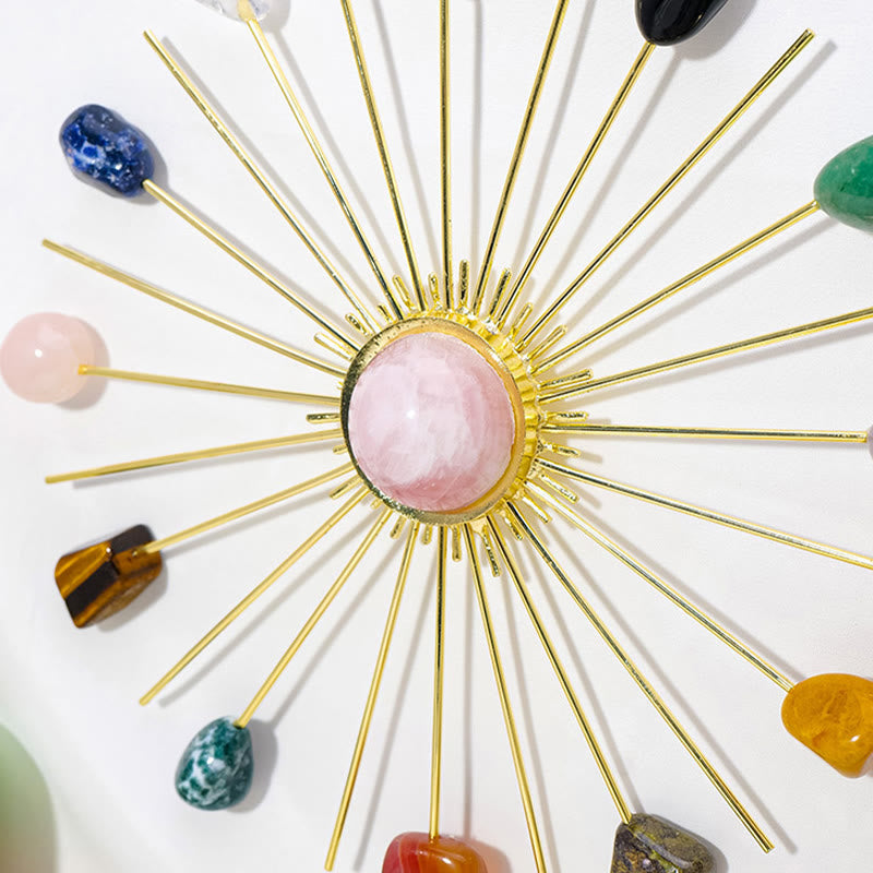 Décoration florale suspendue en quartz rose améthyste brut Olivenorma