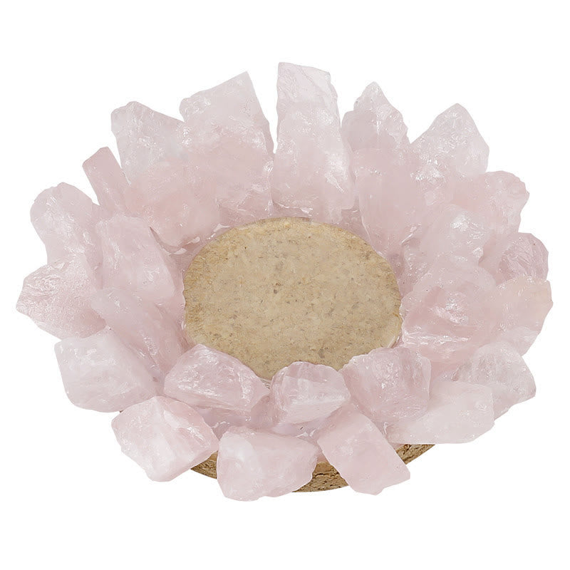 Bougeoir décoratif en quartz rose naturel Olivenorma