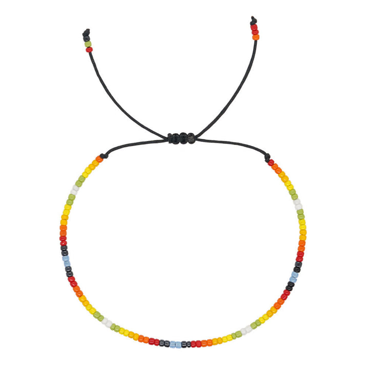 Bracelet ajustable en perles de riz colorées Olivenorma