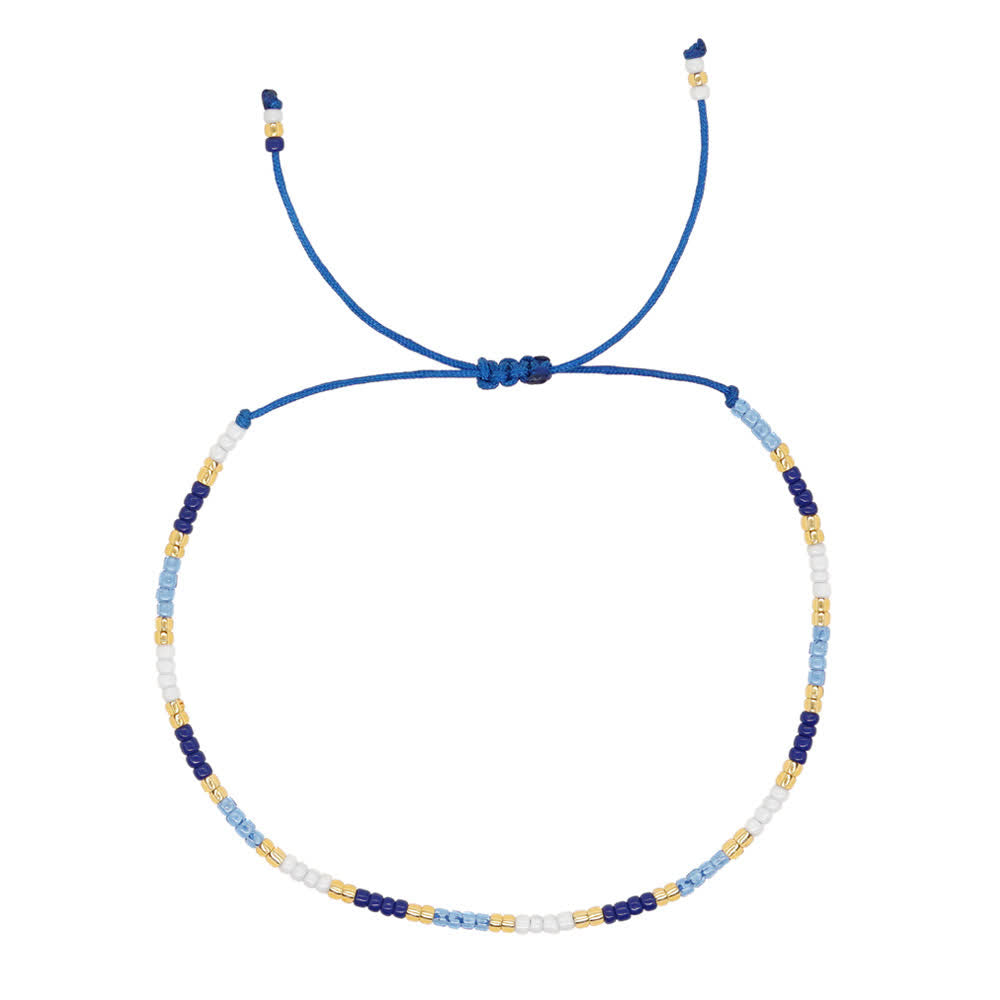 Bracelet ajustable en perles de riz colorées Olivenorma