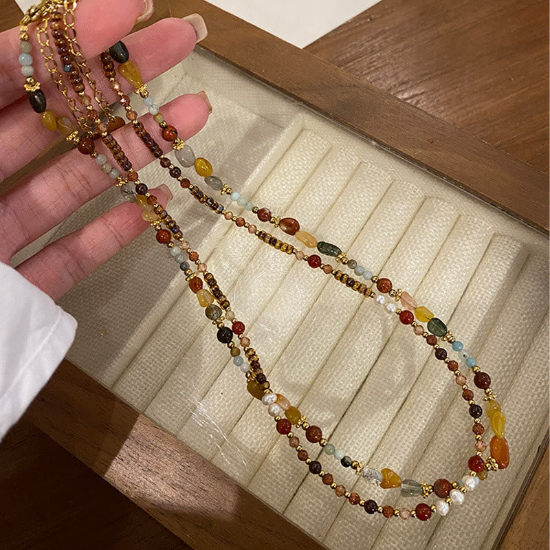 Collier de perles Bodhi en agate naturelle Olivenorma