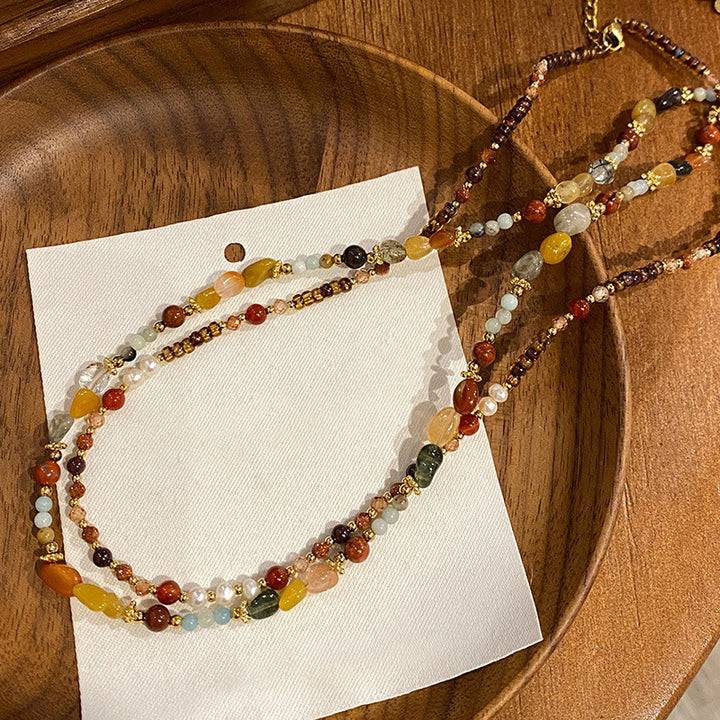 Collier de perles Bodhi en agate naturelle Olivenorma