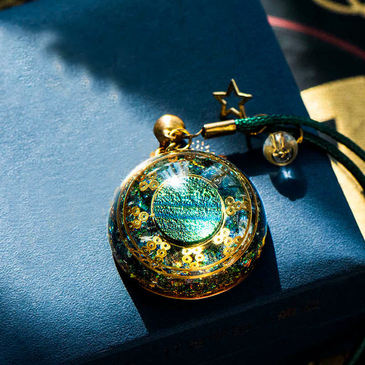 Collier d'énergie orgone aigue-marine Olivenorma