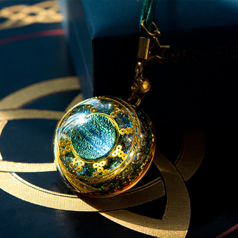 Collier d'énergie orgone aigue-marine Olivenorma