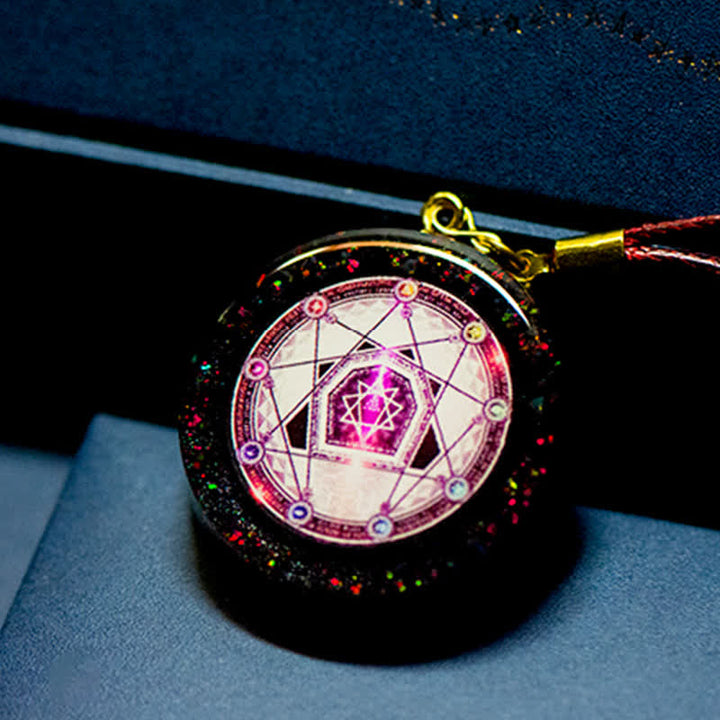 Collier énergétique orgone en quartz rubis et grenat Olivenorma