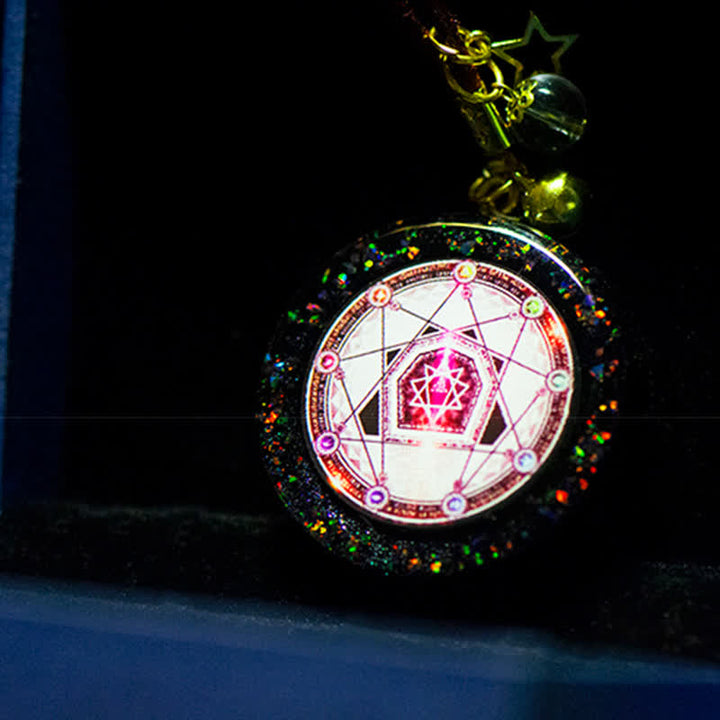 Collier énergétique orgone en quartz rubis et grenat Olivenorma