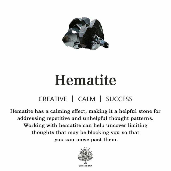 Bracelet en perles d'hématite, d'obsidienne et de sodalite Olivenorma « Dark Ray »