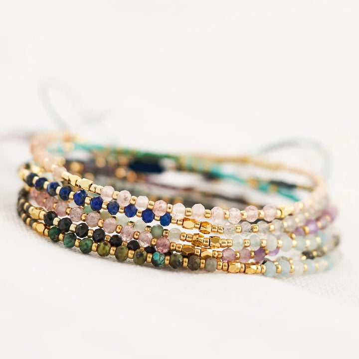 Bracelet à cordon en perles de pierre naturelle Olivenorma