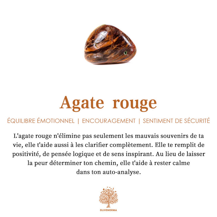 Collier de clavicule en perles d'agate naturelle Sunset Frisbee d' Olivenorma