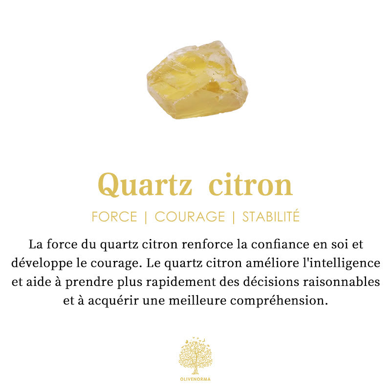 Collier en pierre précieuse brute irrégulière en cristal Olivenorma